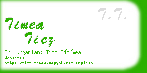 timea ticz business card